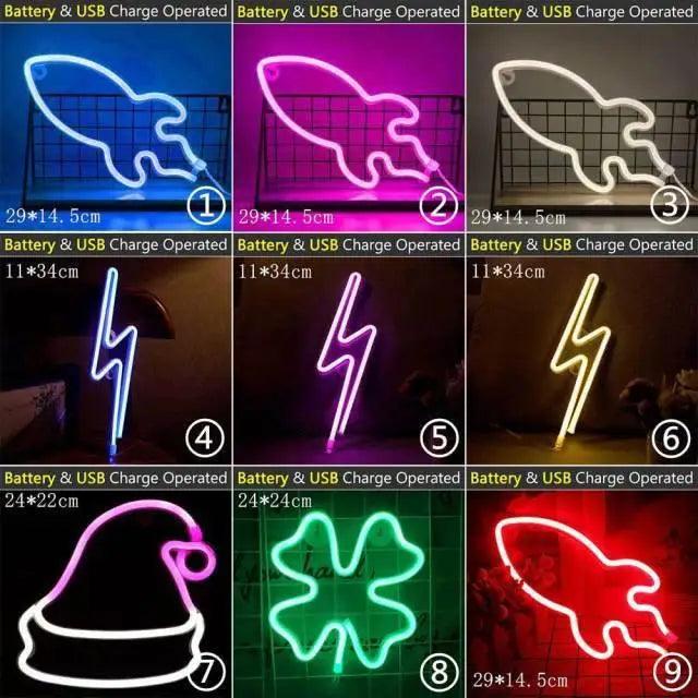 USB-Powered Decorative LED Neon Bedroom Wall Sign