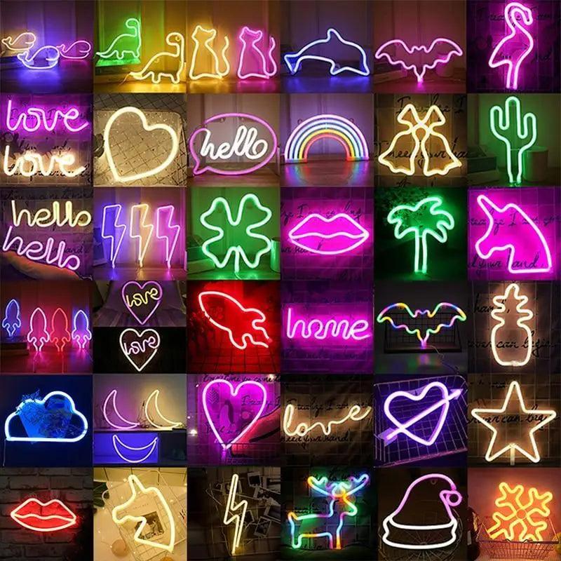 USB-Powered Decorative LED Neon Bedroom Wall Sign