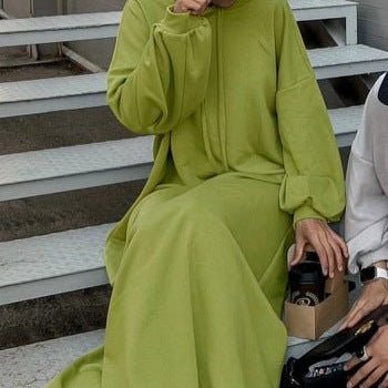 Hooded Sweatshirt Abaya with Pockets — MA125
