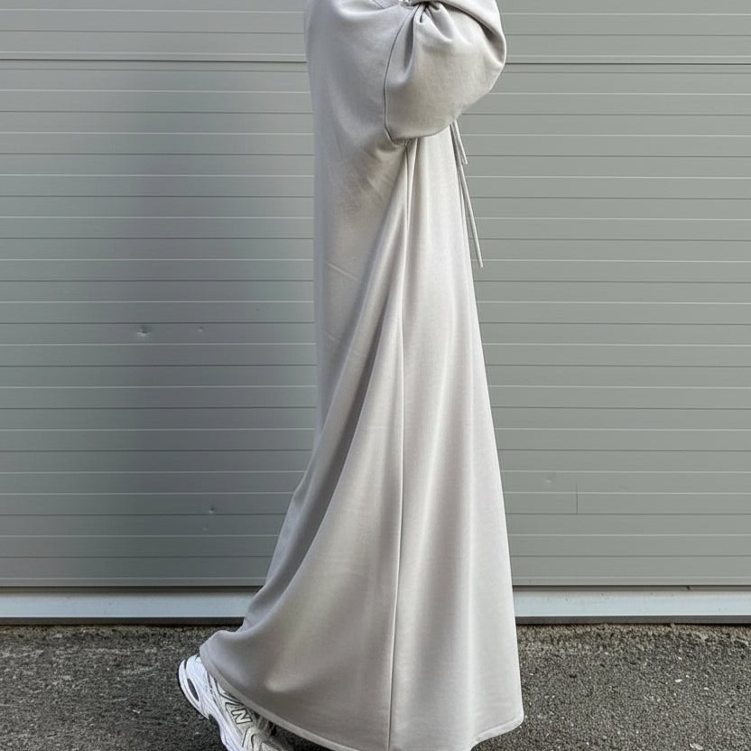 Hooded Sweatshirt Abaya with Pockets — MA125