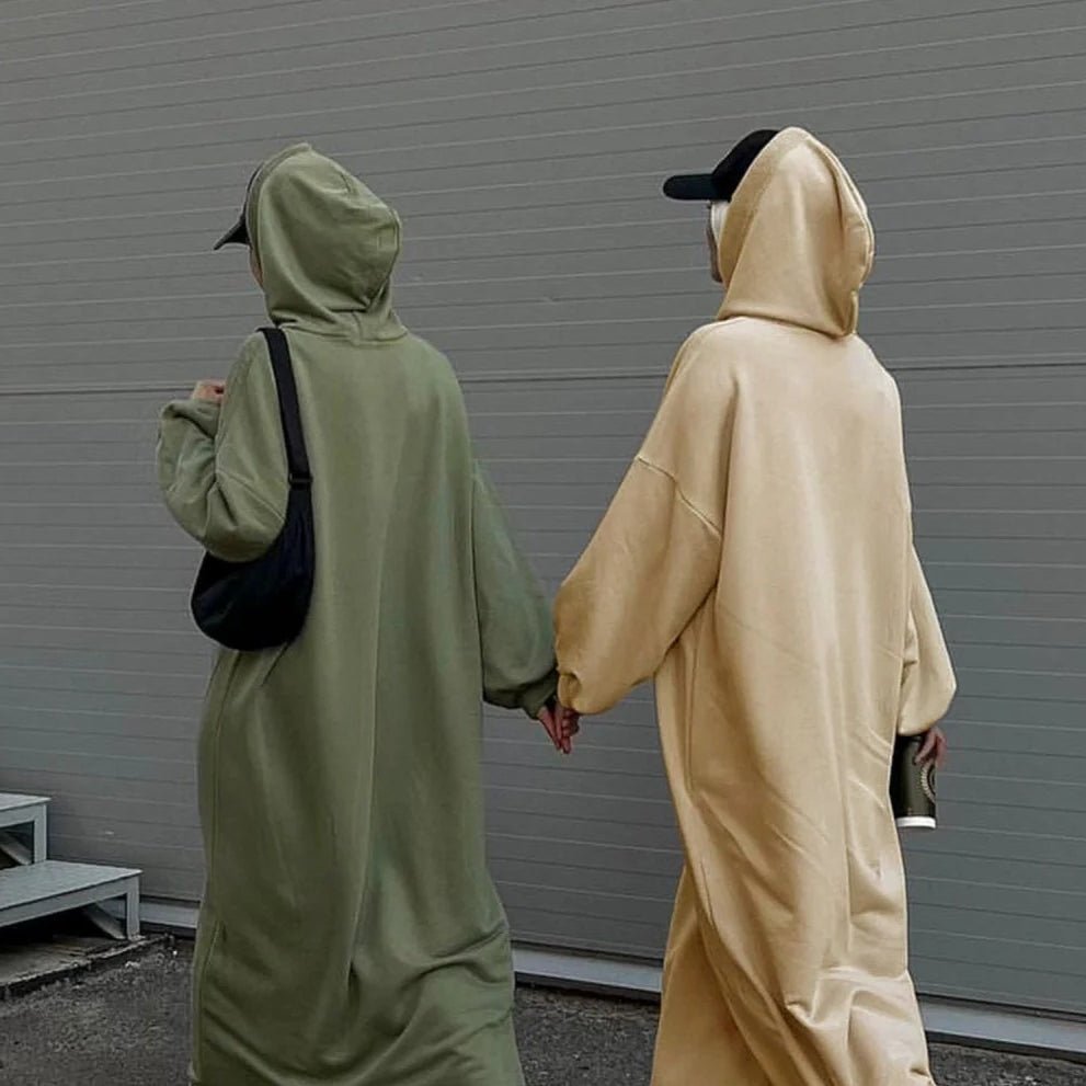 Hooded Sweatshirt Abaya with Pockets — MA125