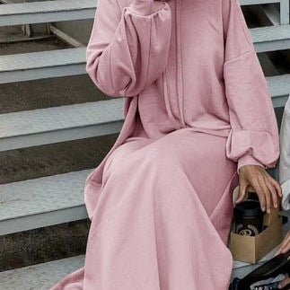 Hooded Sweatshirt Abaya with Pockets — MA125
