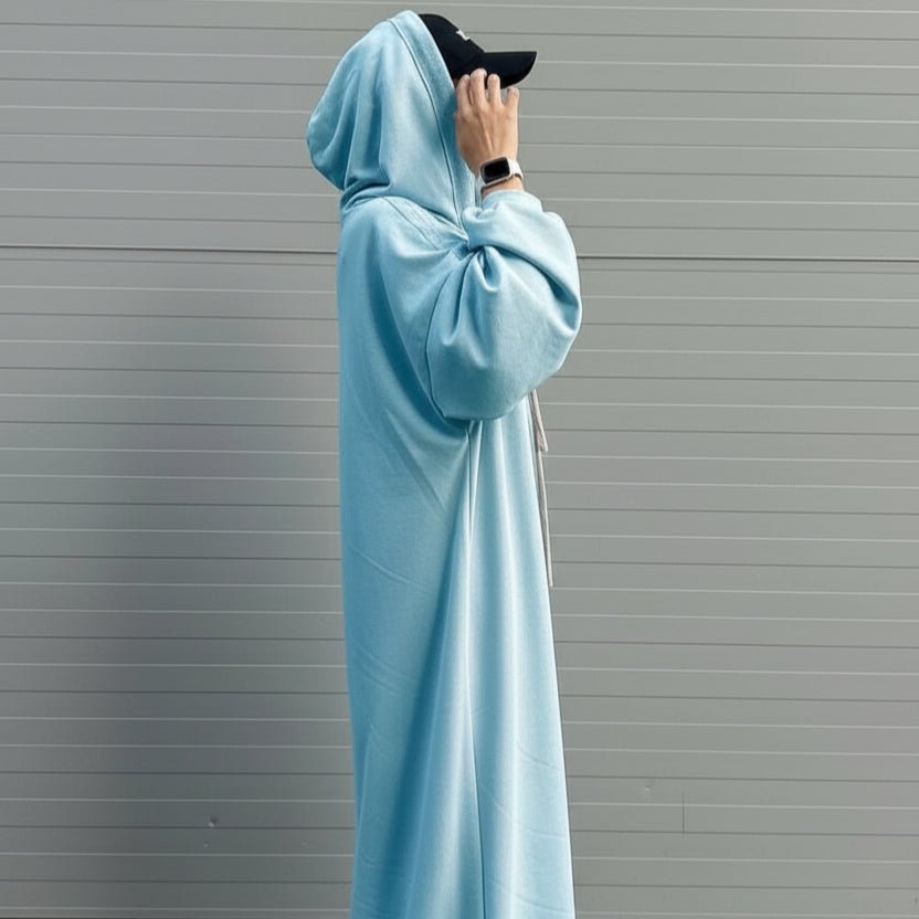 Hooded Sweatshirt Abaya with Pockets — MA125