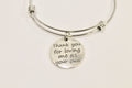 Thank You for Loving Me Expandable Stepmom Bangle