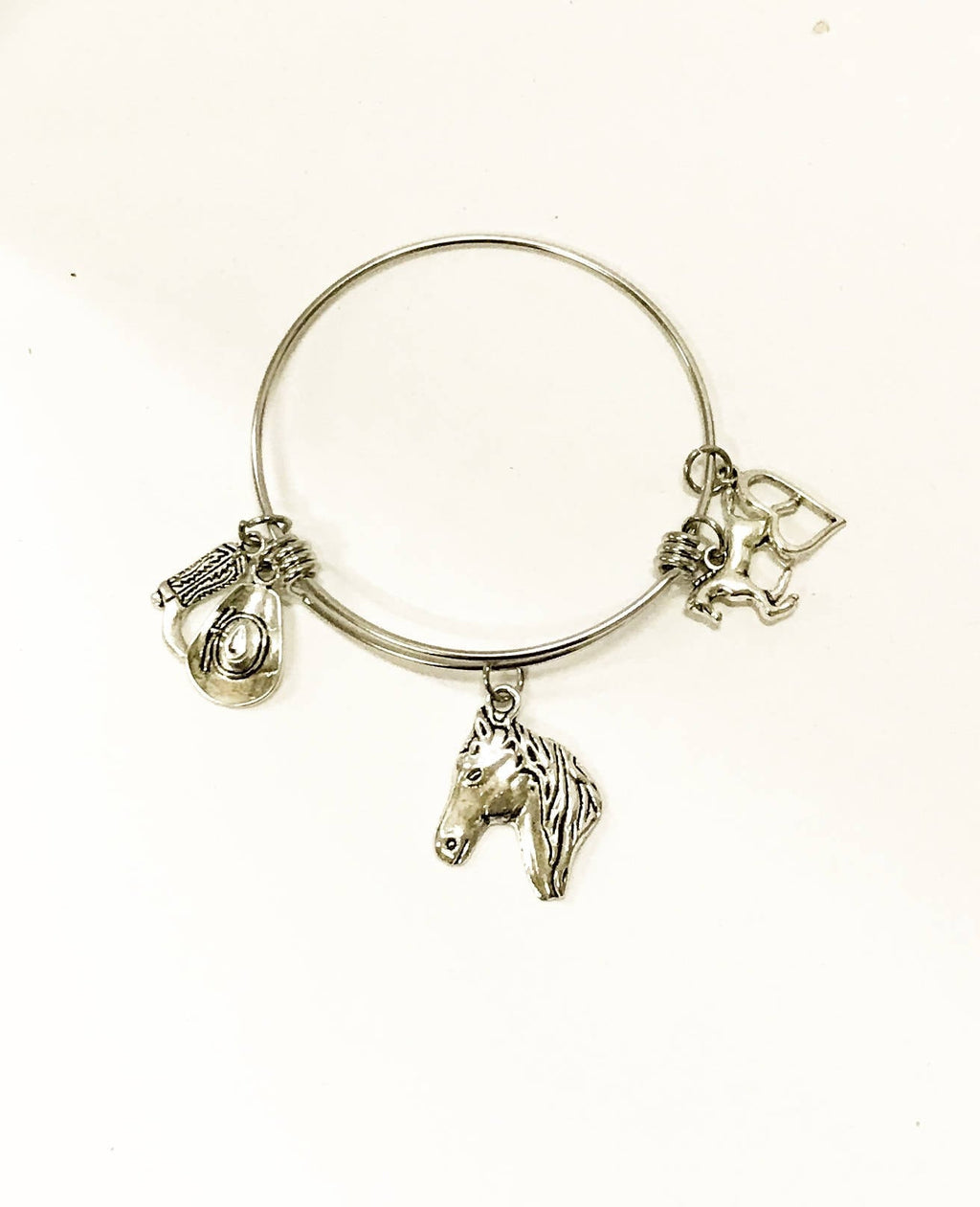 Horse Lover Cowgirl Expandable Charm Bangle
