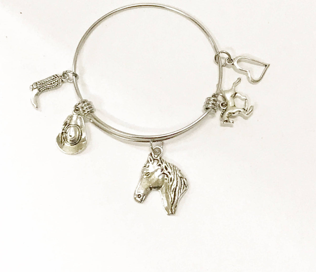 Horse Lover Cowgirl Expandable Charm Bangle