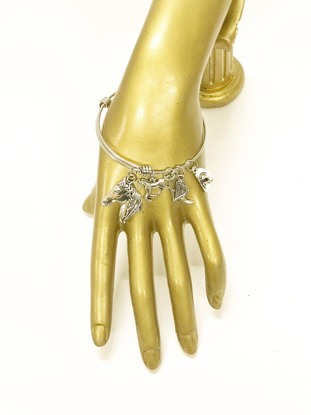 Horse Lover Cowgirl Expandable Charm Bangle