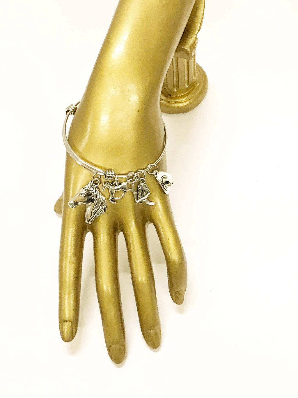 Horse Lover Cowgirl Expandable Charm Bangle