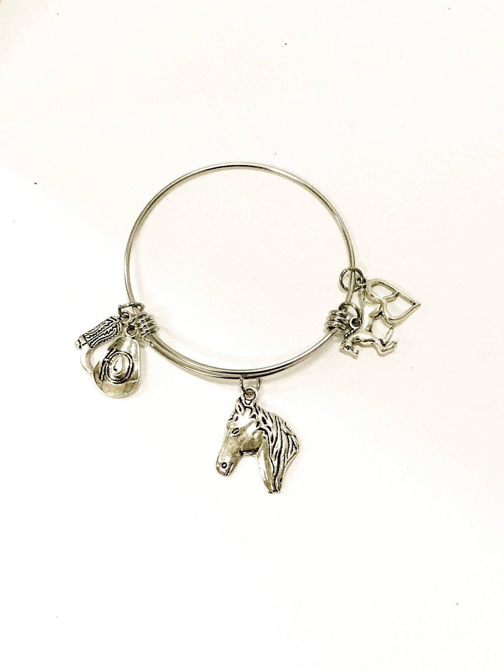 Horse Lover Cowgirl Expandable Charm Bangle