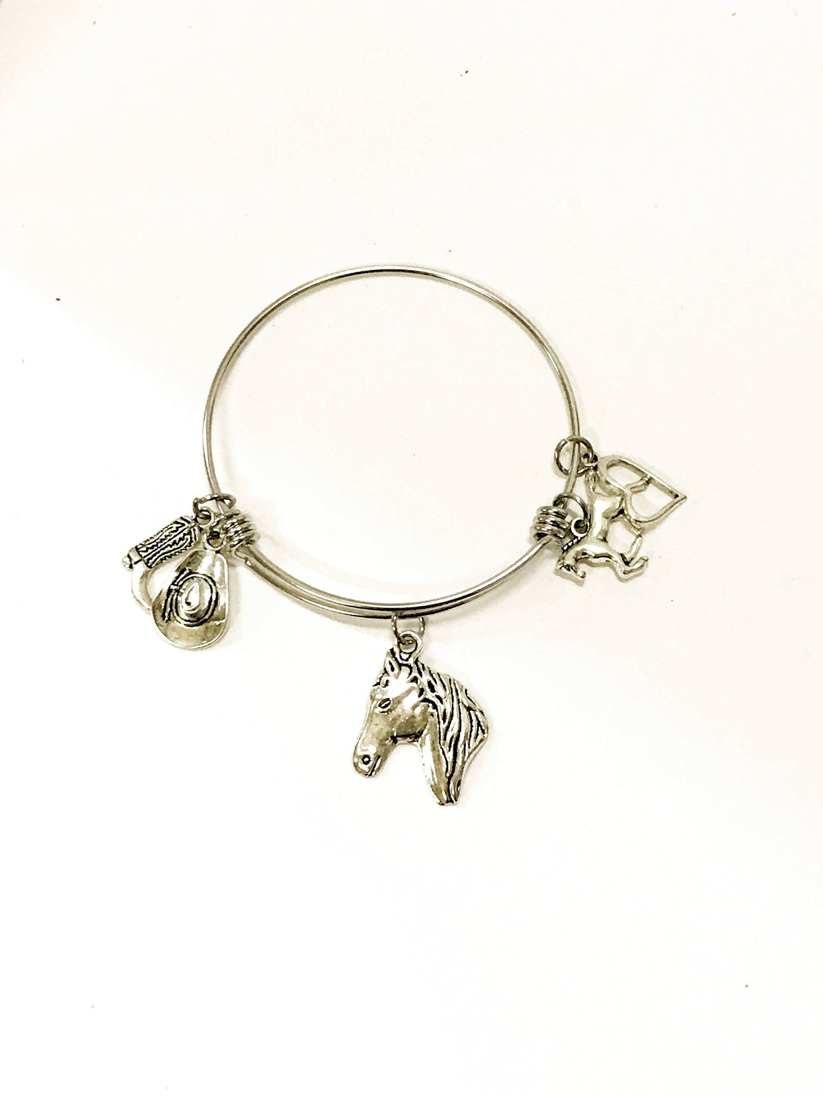 Horse Lover Cowgirl Expandable Charm Bangle
