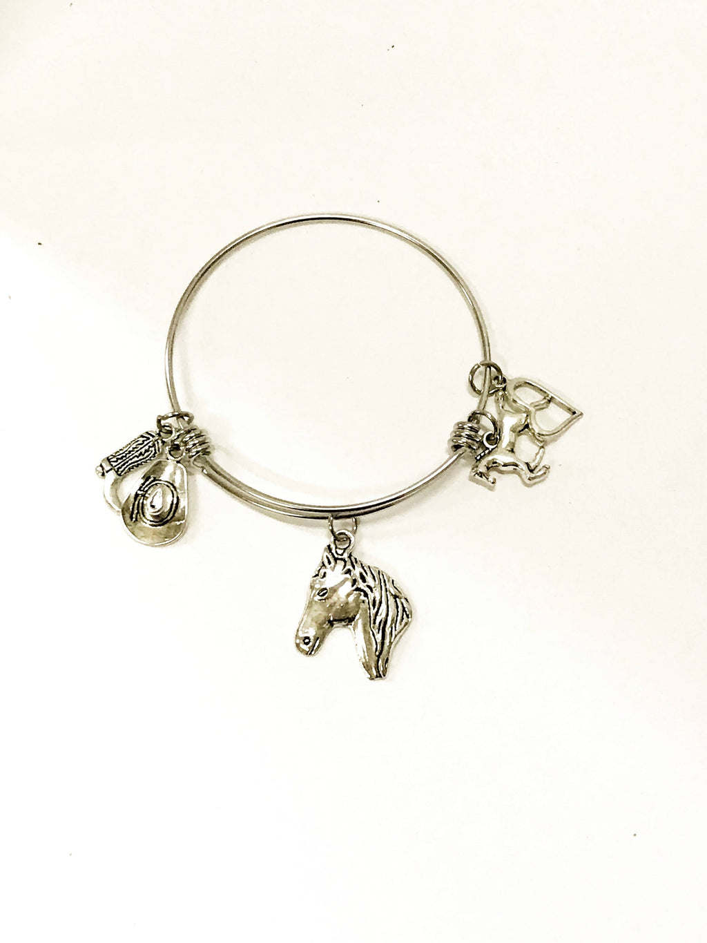 Horse Lover Cowgirl Expandable Charm Bangle