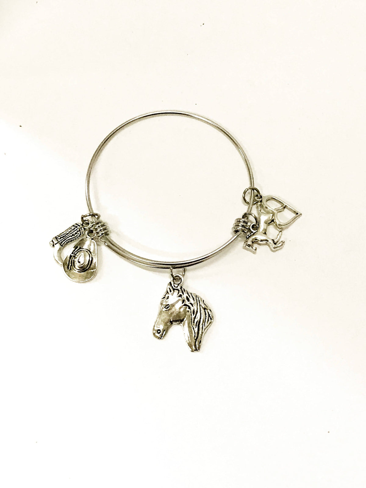 Horse Lover Cowgirl Expandable Charm Bangle