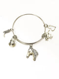 Horse Lover Cowgirl Expandable Charm Bangle