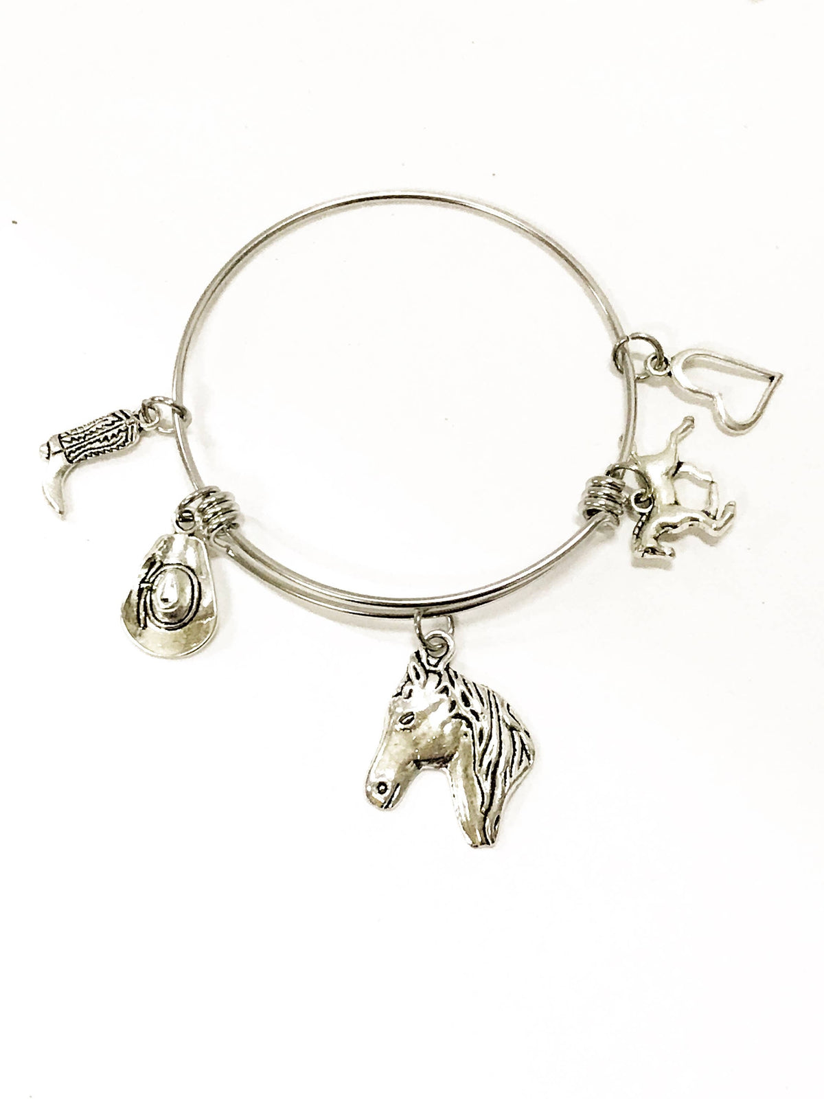 Horse Lover Cowgirl Expandable Charm Bangle