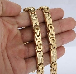 Men's Byzantine Cross Necklace & Bracelet Set