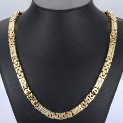 Men's Byzantine Cross Necklace & Bracelet Set