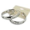 Large Cross Motif Hoop Earrings