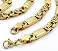 Men's Byzantine Cross Necklace & Bracelet Set