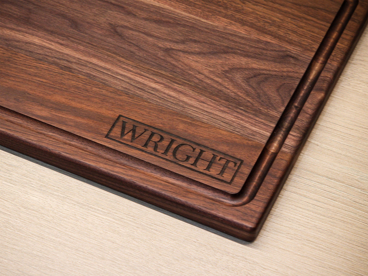 Personalized Engraved Maple or Walnut Cutting Board