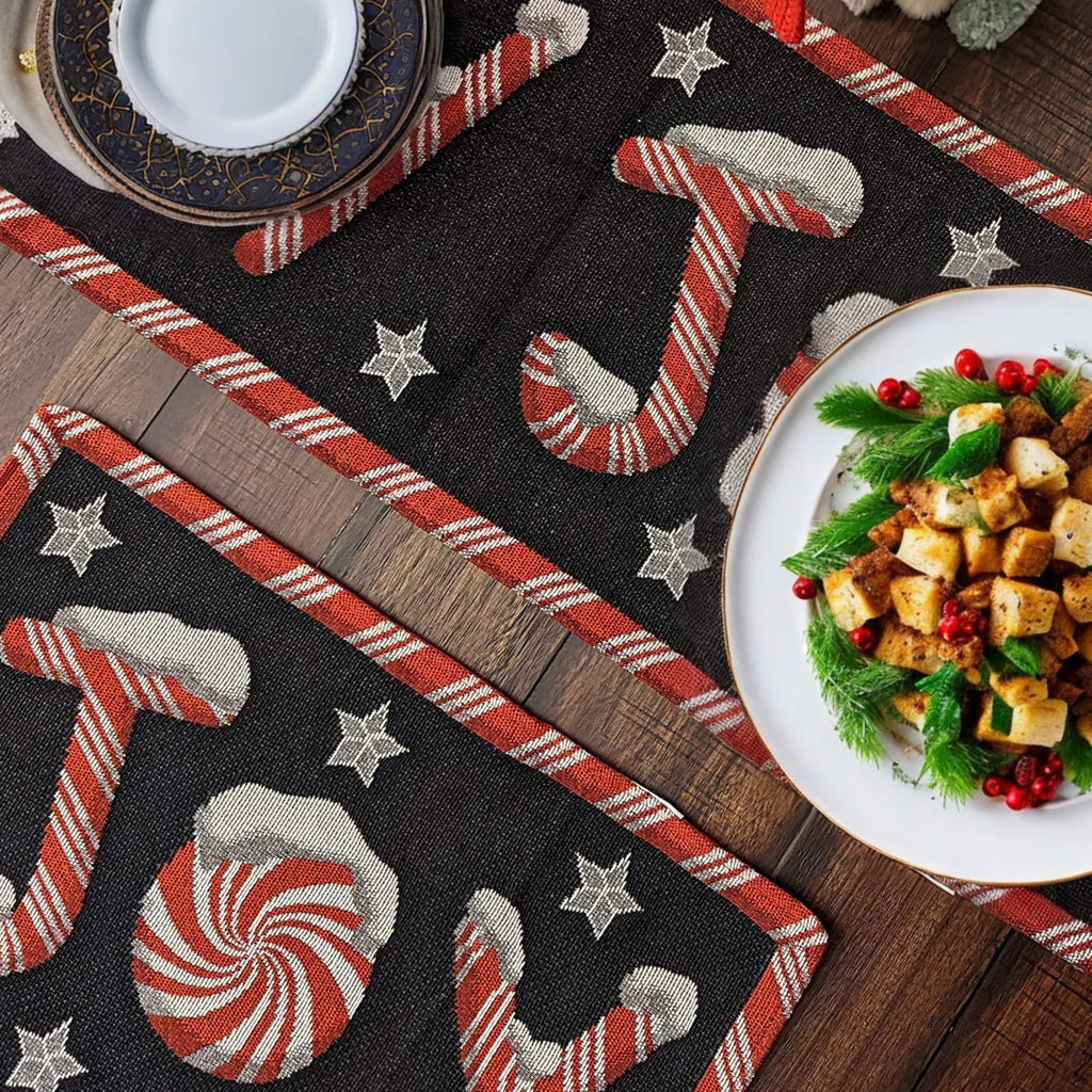 Peppermint Joy Christmas Table Runner