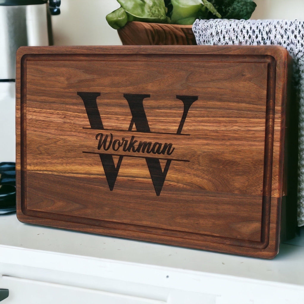 Personalized Engraved Maple or Walnut Cutting Board