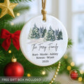 Personalized 2026 Family Names Ceramic Christmas Ornament