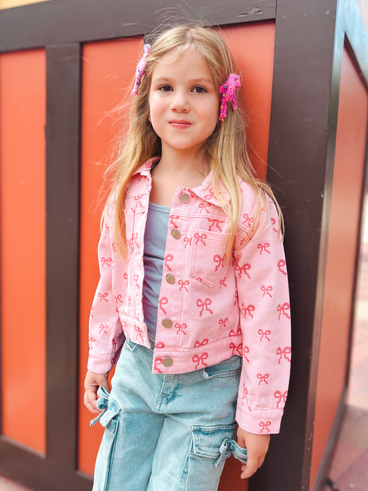 Girls’ Pink Denim Jacket
