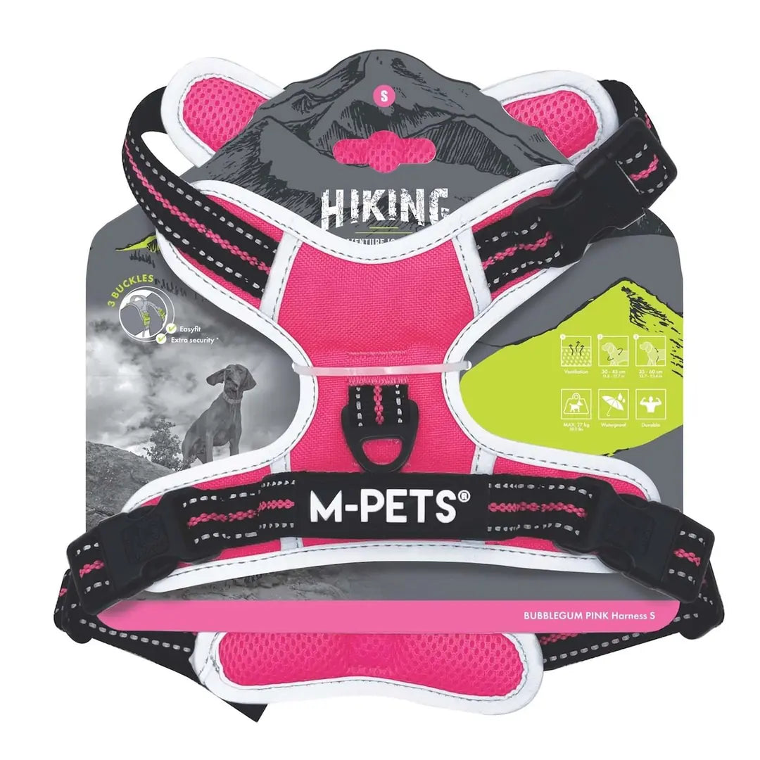 M-Pets Hiking Reflective Soft Dog Harness Pink XL