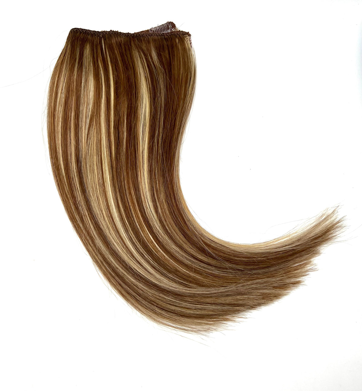 VIP BandX Halo Straight Human Hair Extensions with Clip, 18 Inches
