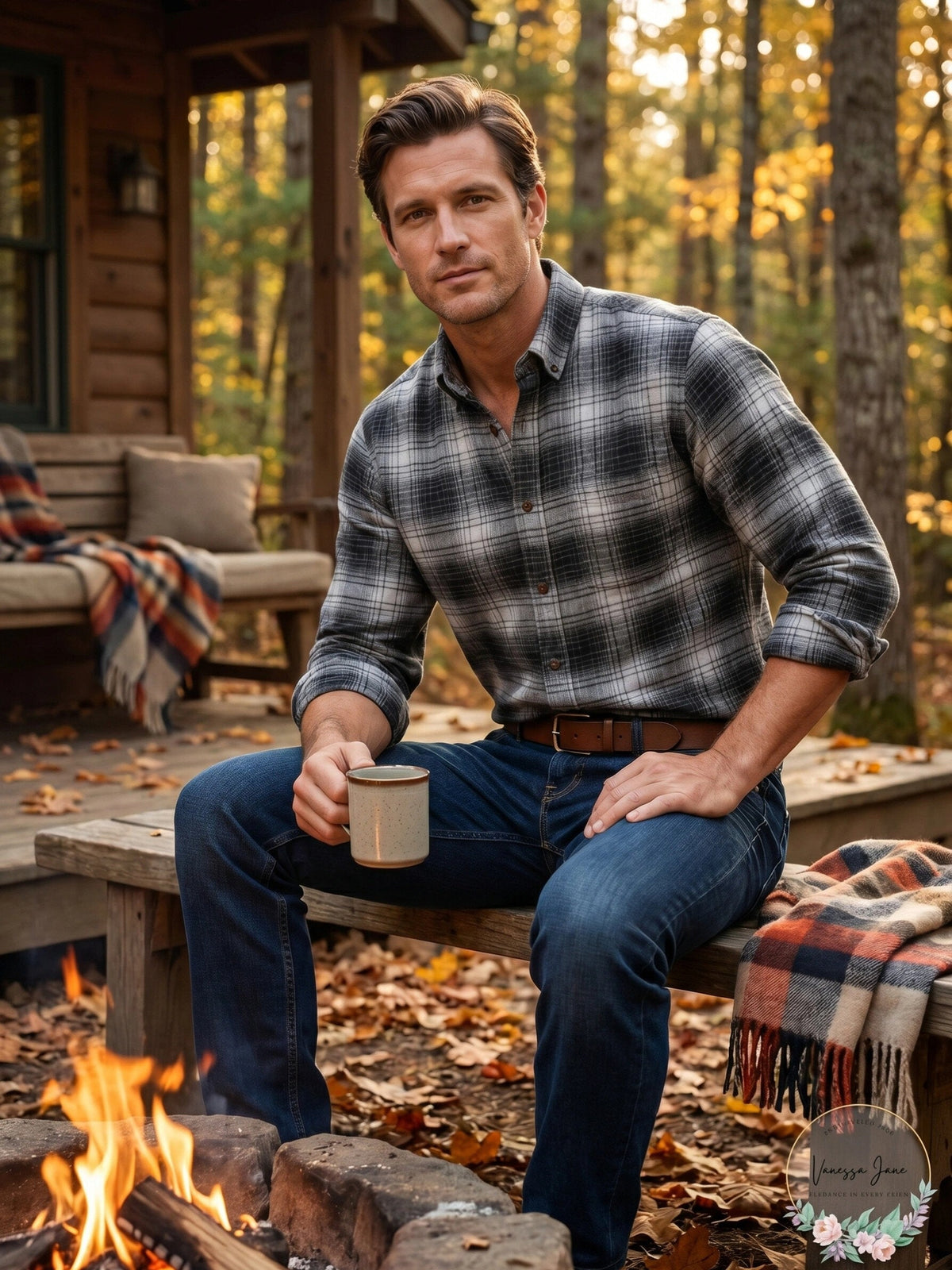 Club Room Men’s Stretch Cotton Plaid Flannel Shirt