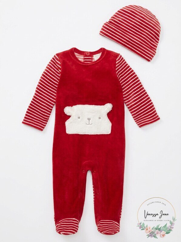 First Impressions Baby Footed Coverall & Hat Set