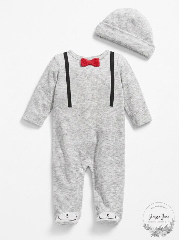 First Impressions Baby Footed Coverall & Hat Set