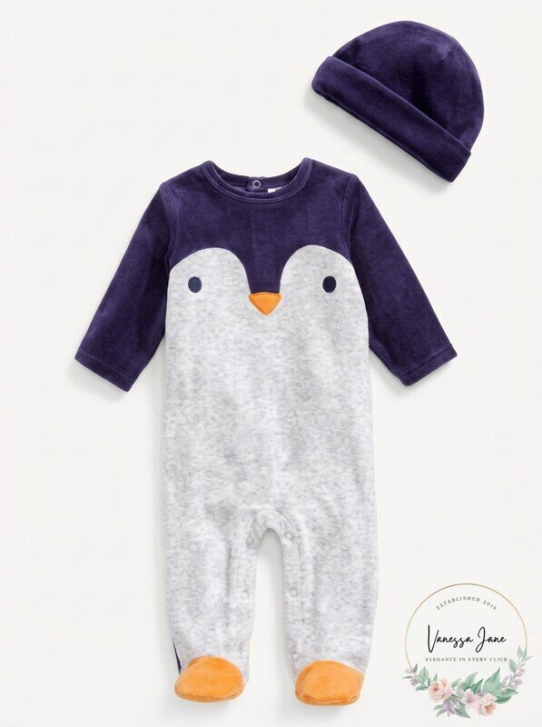 First Impressions Baby Footed Coverall & Hat Set