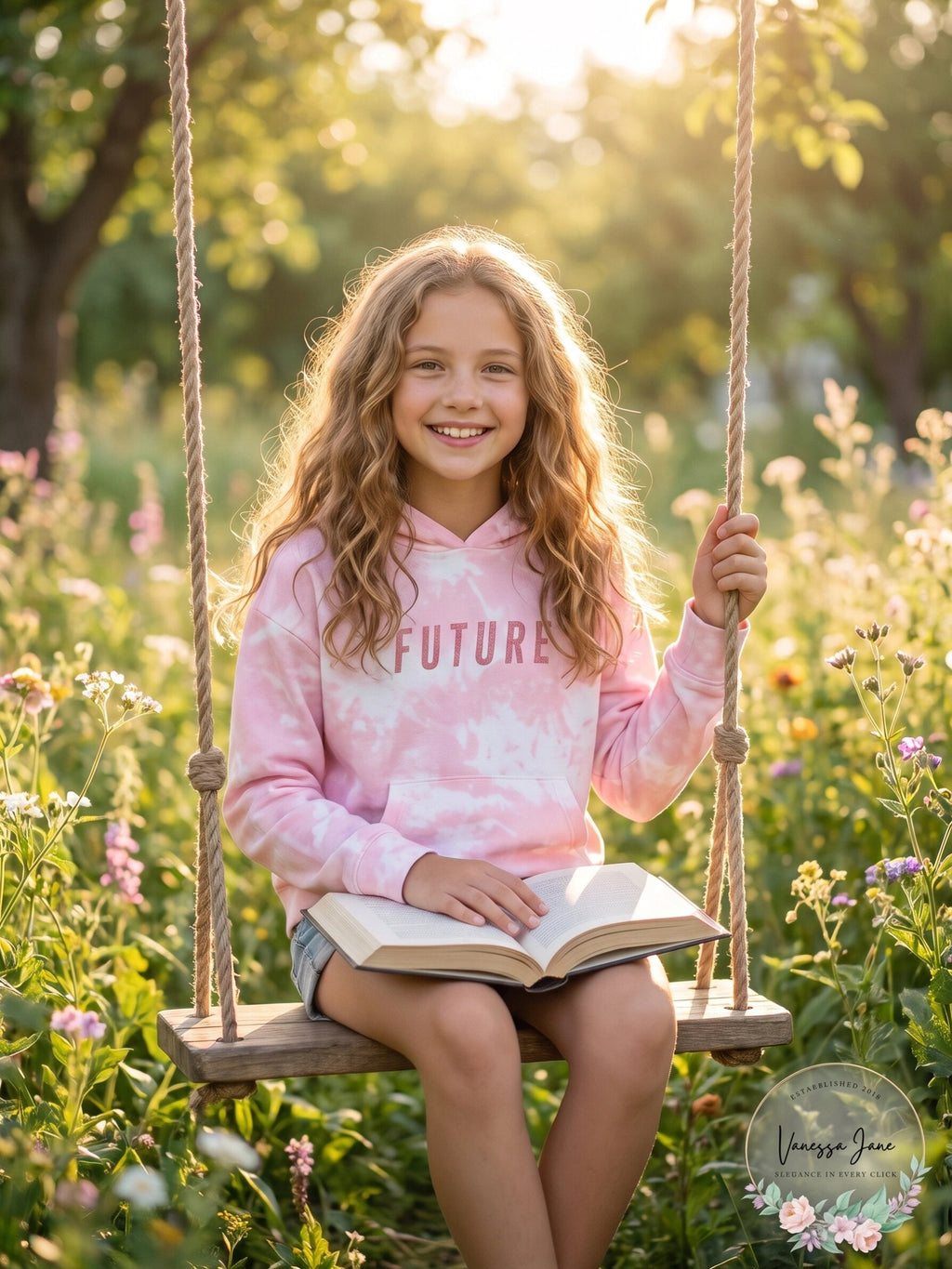 Ideology Girls' Pink Tie-Dye Pullover Hoodie – M