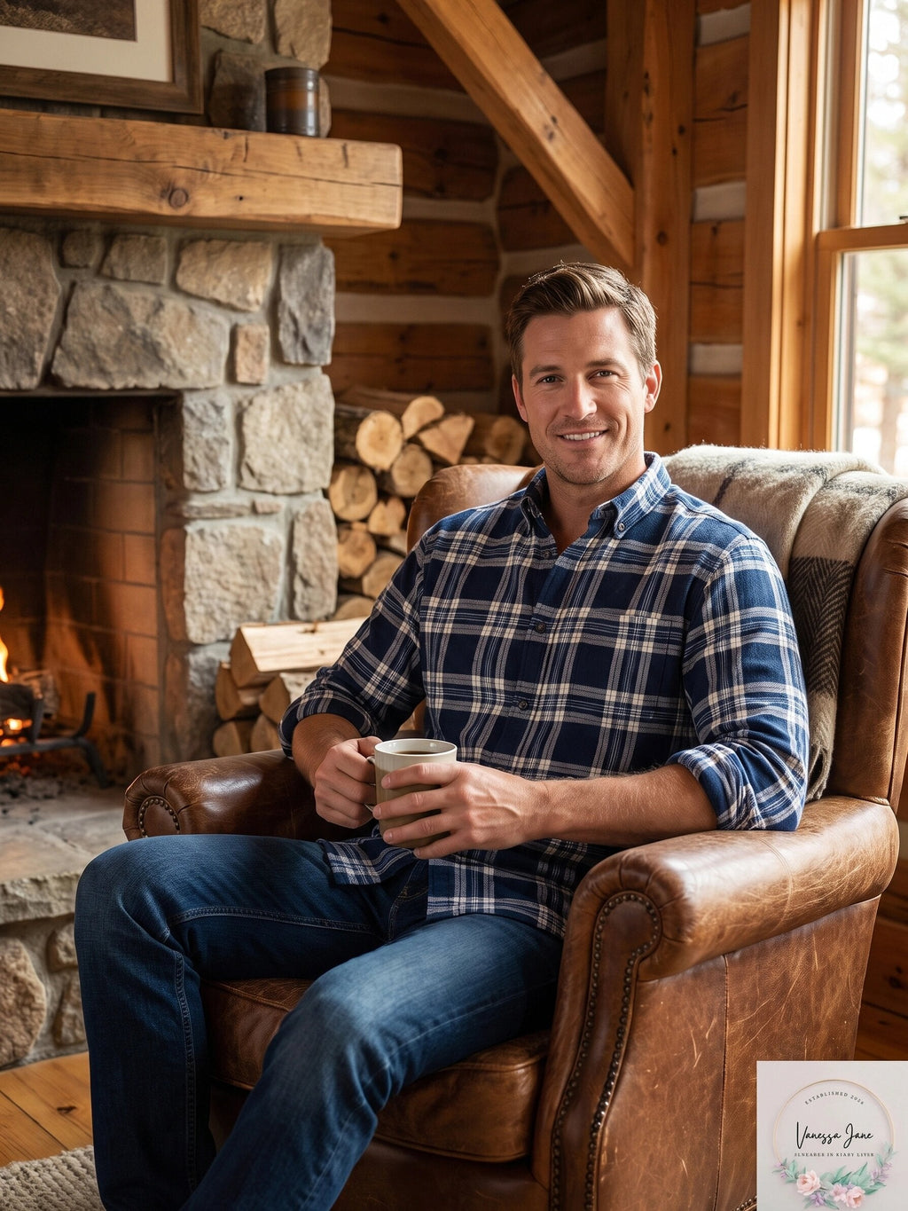 Weatherproof Vintage Men’s Brushed Plaid Flannel Shirt — Small