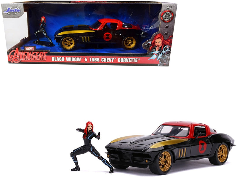 Jada Marvel Black Widow & 1966 Corvette – 1:24