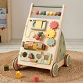 Tiny Land Sage Green Wooden Baby Walker