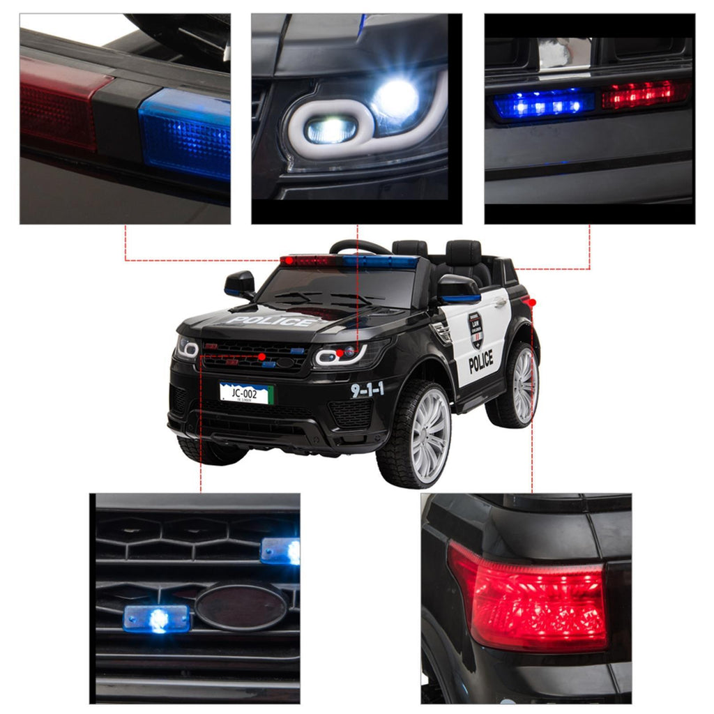 Kids' 12V Police Ride-On Car with Remote