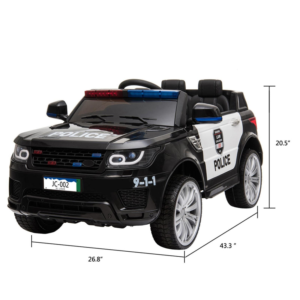 Kids' 12V Police Ride-On Car with Remote
