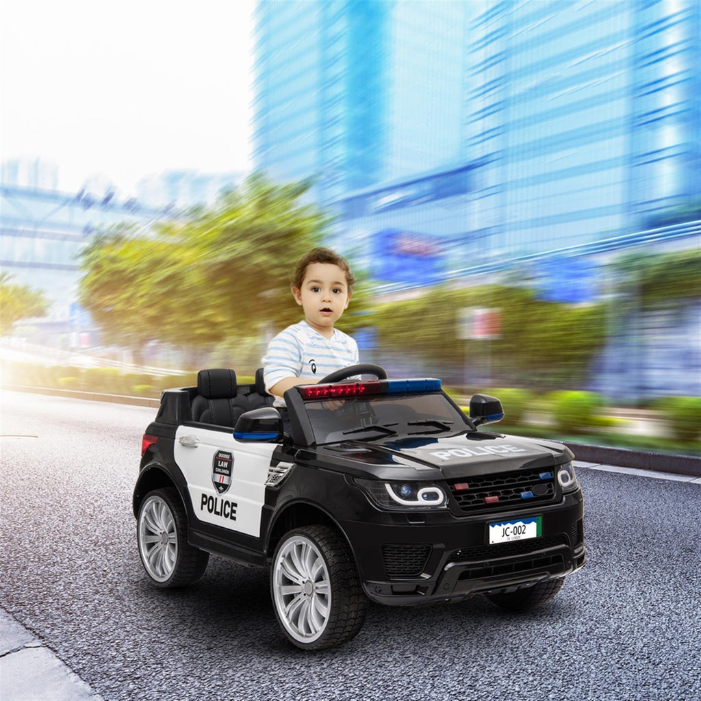 Kids' 12V Police Ride-On Car with Remote
