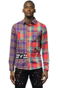 COTE Men’s Half-and-Half Flannel Button-Down Shirt