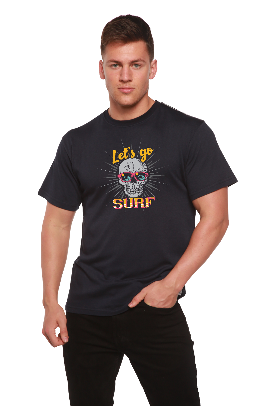 Men's Let's Go Surf Bamboo-Blend T-Shirt