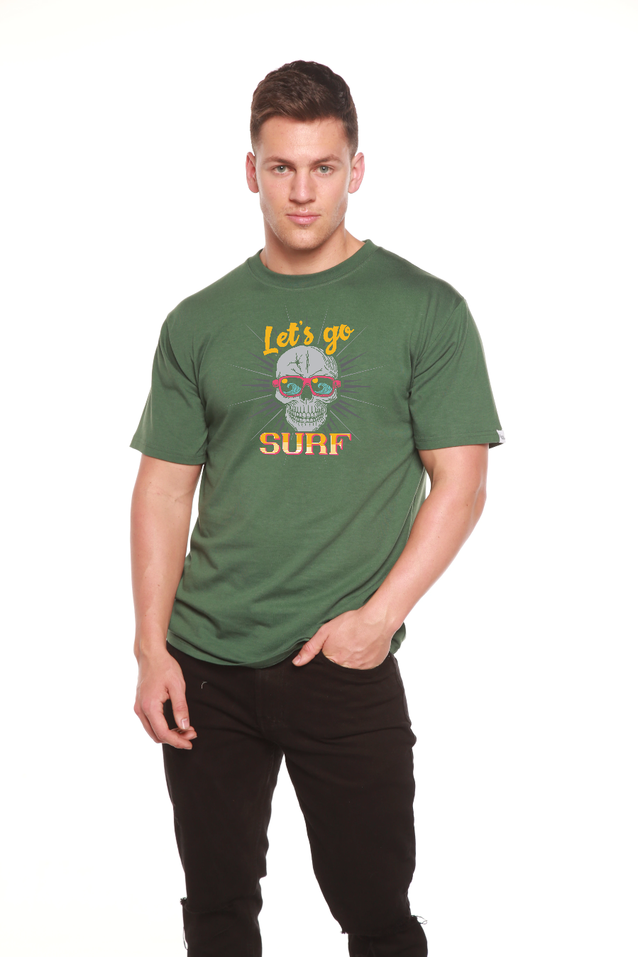 Men's Let's Go Surf Bamboo-Blend T-Shirt