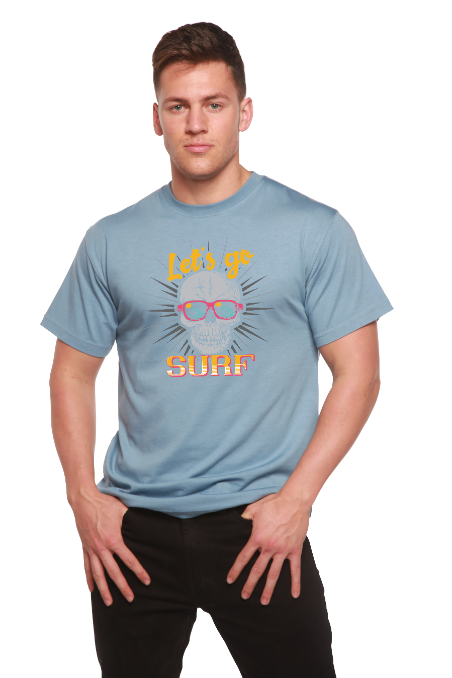 Men's Let's Go Surf Bamboo-Blend T-Shirt