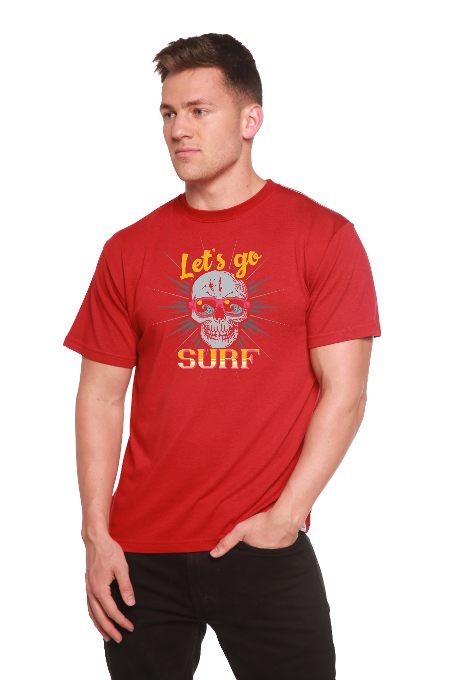 Men's Let's Go Surf Bamboo-Blend T-Shirt