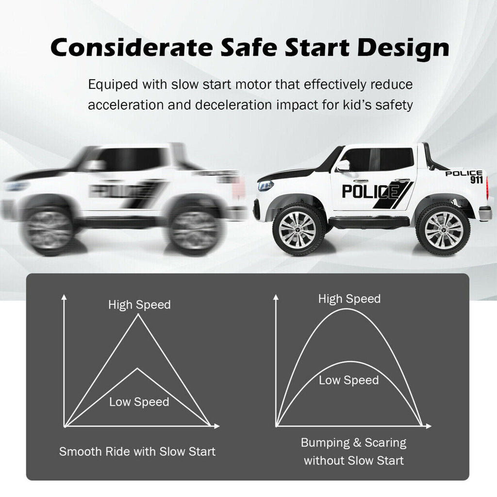 Mercedes-Benz X-Class Two-Seat Police Ride-On – 12V