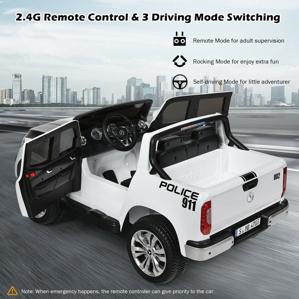 Mercedes-Benz X-Class Two-Seat Police Ride-On – 12V