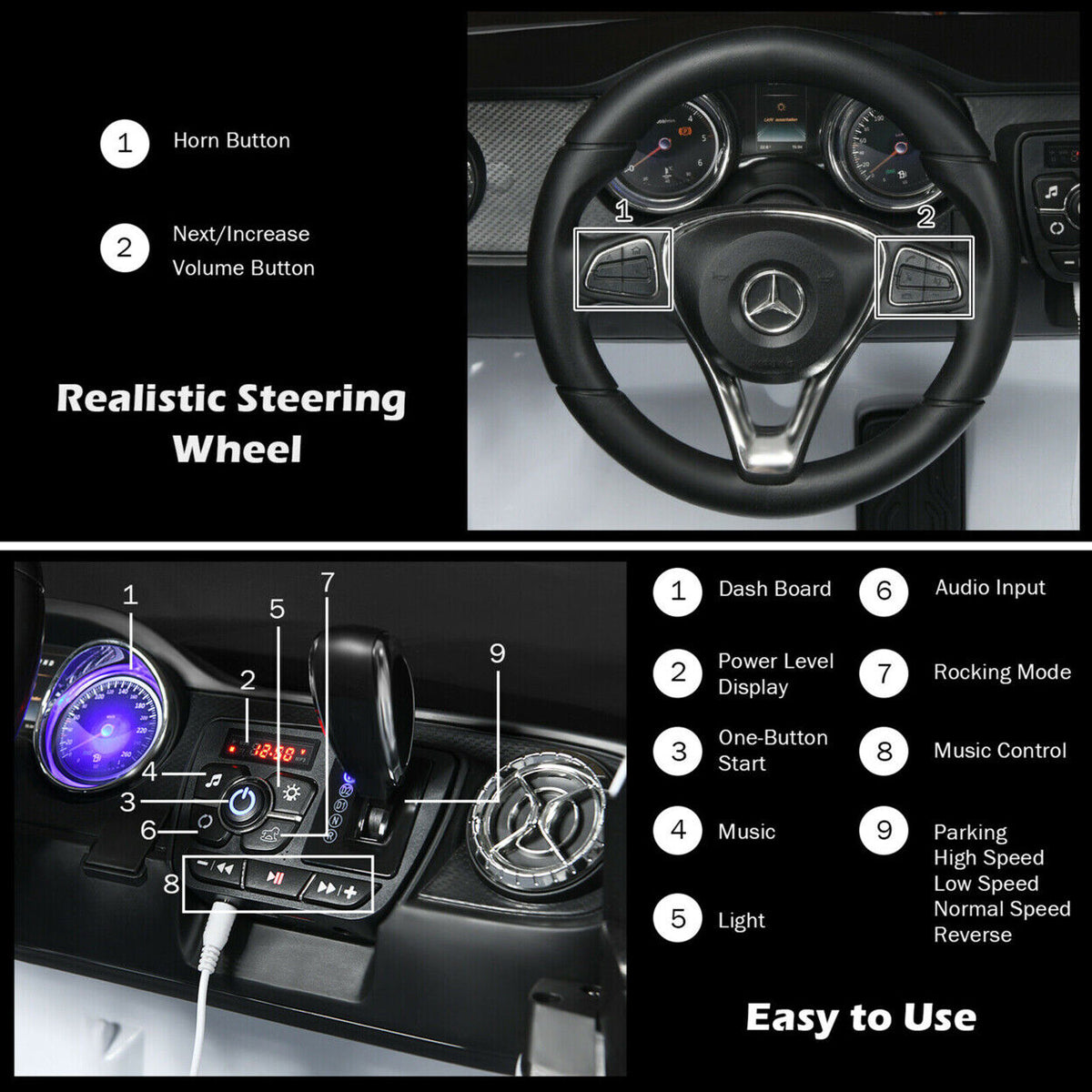Mercedes-Benz X-Class Two-Seat Police Ride-On – 12V