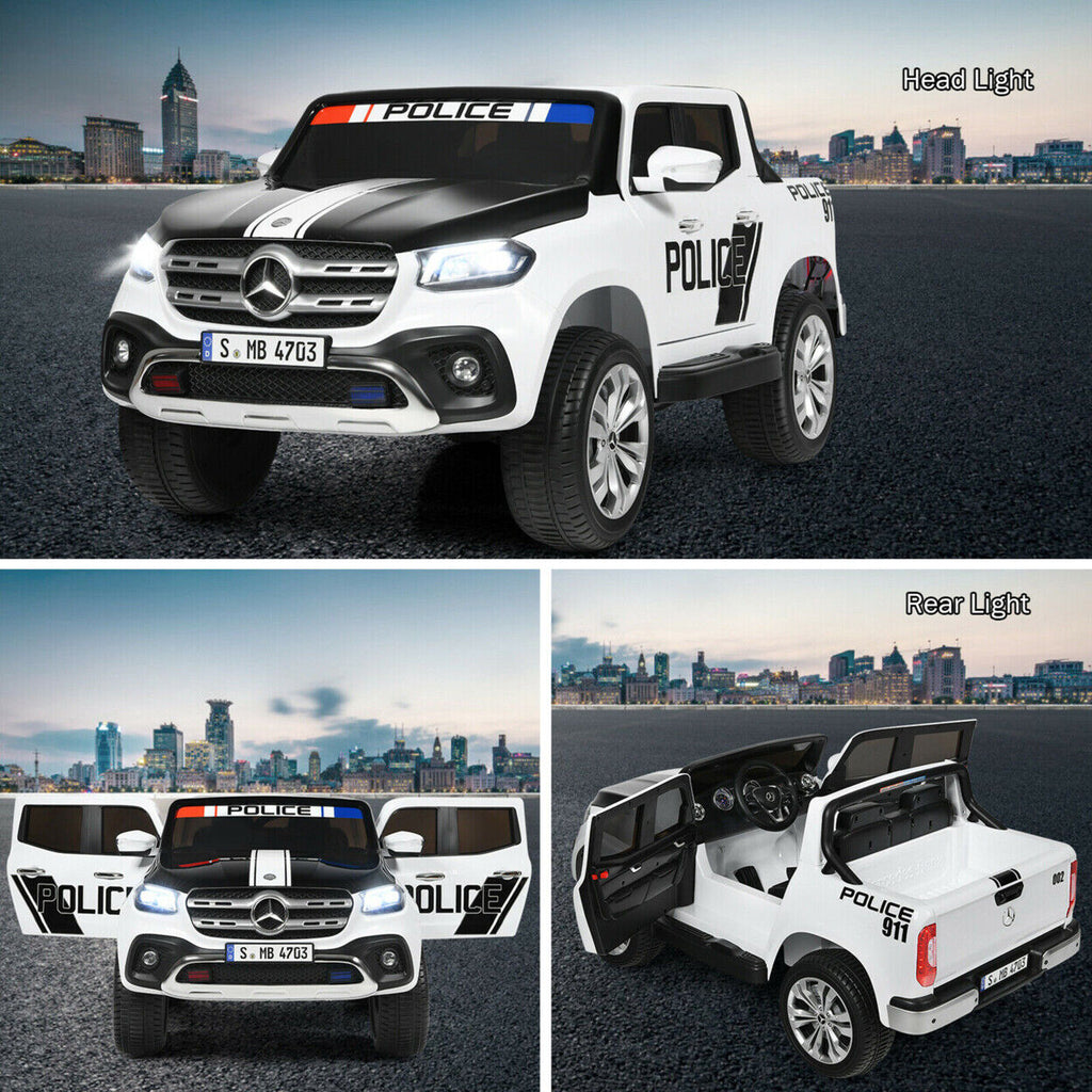 Mercedes-Benz X-Class Two-Seat Police Ride-On – 12V