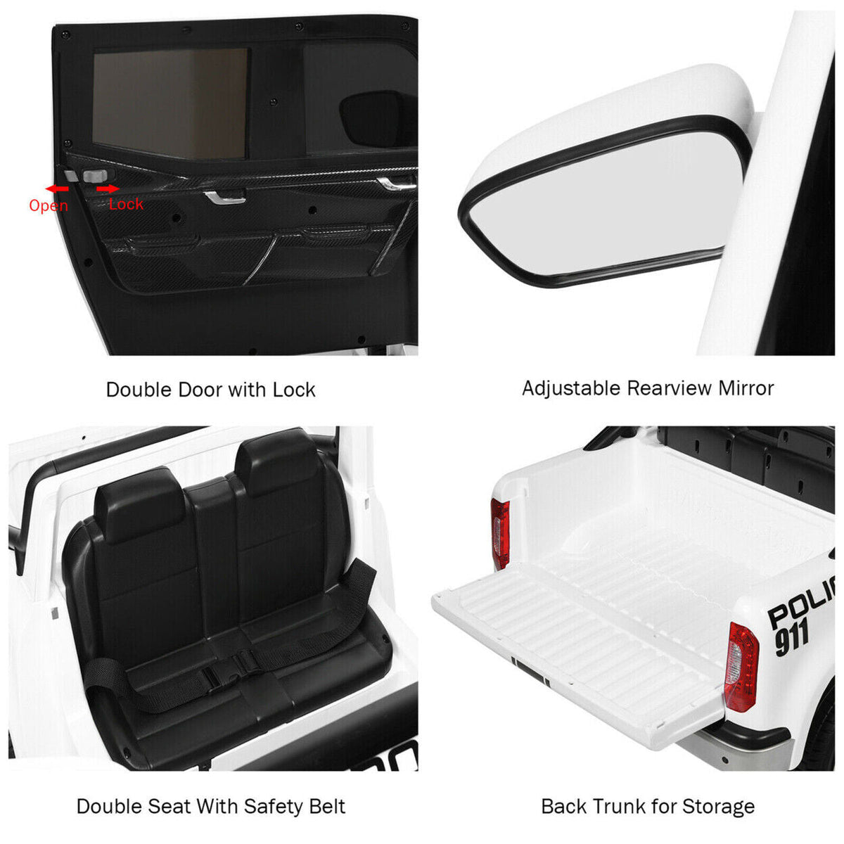 Mercedes-Benz X-Class Two-Seat Police Ride-On – 12V